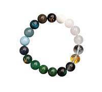 JQQJZLC Fengshui Five Elements Beaded Bracelets for Women Men, Natural Stones Crystal Bracelets for Wealth Luck, Stretch Bracelet for Meditation Release the Pressure Emotional Balance