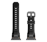 JQQJZLC FKM Watch band，For band S10 46mm 42mm Ultra 49mm 45mm 44mm Fluororubber Watchbands Waterproof Strap