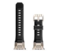 JQQJZLC FKM Watch band，For band S10 46mm 42mm Ultra 49mm 45mm 44mm Fluororubber Watchbands Waterproof Strap