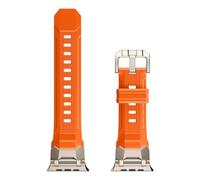 JQQJZLC FKM Watch band，For band S10 46mm 42mm Ultra 49mm 45mm 44mm Fluororubber Watchbands Waterproof Strap