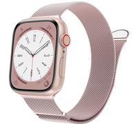 JQQJZLC For Band Series 9, Ultra 2, SE, Ultra 8 7 6 5 4 3 2 1 38mm 40mm 41mm 42mm 44mm 45mm 49mm Women And Men, Stainless Steel Mesh Loop Magnetic Clasp Replacement