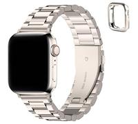 JQQJZLC For Bands 49mm 45mm 44mm 42mm 41mm 40mm 38mm, Stainless Steel Watch Band With Case For Watch Ultra2 Ultra Series 9 8 7 6 5 4 3 2 1 SE SE2