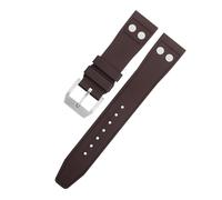 JQQJZLC For IWC Big Pilot Mark Portugieser TOP GUN Soft Strap Wristband 20mm 21mm 22mm Nature Fluororubber FKM Rubber With Rivet Watchband