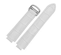 JQQJZLC For Wristbands Quality Color Genuine Leather Watchbands Deployment Buckle Replacement Leather Strap Female Bracelet