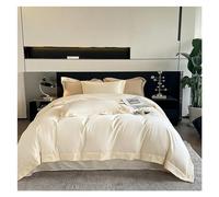 JQQJZLC Four piece bedding set 100 Egyptian Cotton Bedding Set Queen King Size Linens Pillowcases Sheet Duvet Cover Set,Bed four pieces set
