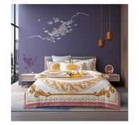 JQQJZLC Four piece bedding set 1200TC gold Egyptian Cotton Bedding King Queen Size Sheet Duvet Cover Pillowcase Linens,Bed four pieces set