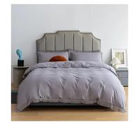 JQQJZLC Four piece bedding set Bed Four Pieces Arrived Soft Queen Duvet Cover Set Skin Friendly and Comfortable Solid Black Comforter Bedding Sets (Bianco-Queen