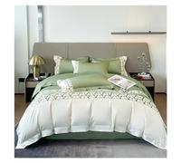 JQQJZLC Four piece bedding set Embroidery Bedding Set Egyptian Cotton Duvet Cover Sheet Pillowcase Bed Linens Queen King Size,Bed four pieces set