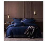 JQQJZLC Four piece bedding set Embroidery edge bedlinen Bedding King Queen Size Linen 600TC egyptian Cotton Duvet Cover Sheet Pillowcases Bed four pieces set,