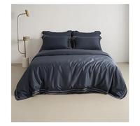 JQQJZLC Four piece bedding set Four Pieces Set, Cotton Sheets Pillowcase Duvet Cover Bedding Sets Twin Full Queen King Bed Linens Solid Color (D-Full size 4 pcs