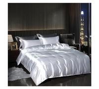 JQQJZLC Four piece bedding set Silk Duvet Cover Set Silky Quilt Cover Bed Sheet Pillowcase Luxury Bedding Set Queen King Size High-end Fitted Sheet Bed four pieces set,