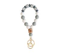 JQQJZLC Generisch Key Fob Cat Mum Wooden Silicone Beads Bead Bracelet Key Ring Key Ring Made of Bubble Wrap