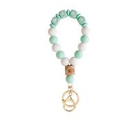 JQQJZLC Generisch Key Fob Cat Mum Wooden Silicone Beads Bead Bracelet Key Ring Key Ring Made of Bubble Wrap