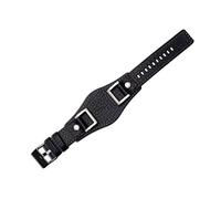 JQQJZLC Genuine Leather for JR1157 Watch Band Accessories Vintage Style Strap with Stainless Steel Joint 24mm Watchbands (Color : Black, Size : 24mm)