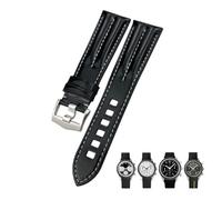 JQQJZLC Genuine Leather Watch Band 20mm 21mm For Omega Seamaster 300 AQUA TERRA Speedmaster Pin Clasp Black Strap