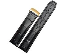 JQQJZLC Genuine Leather Watch Strap 20mm 22mm For Folding Buckle Leisure Business Cow Bracelet