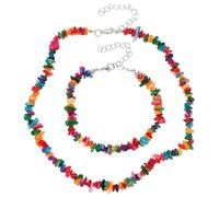 JQQJZLC Girls Accessories 1 Set Necklace and Bracelet for Women Delicate Beach Jewelry with Natural Stones Elegant Accessory necklace
