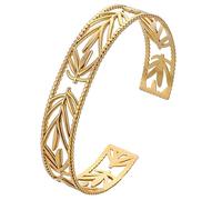 JQQJZLC Girls Accessories Hollow Leaves Cuff Bangle Bracelet for Women Wrist Jewelry Stylish Design Birthdays and Holidays necklace