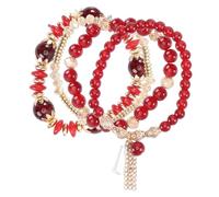 JQQJZLC Girls' jewelry 1Pc Elegant Multilayer Tassels Bracelet Fashionable Handmade Crystal Bangle Women Versatile Accessory Any Occasion Present for Loved Ones accessories