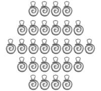 JQQJZLC Girls' jewelry 40pcs Antique Silver Spiral Charms Jewelry Making Elegant Pendant Necklace and Bracelet Accessories for DIY Projects accessories
