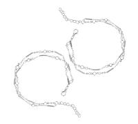 JQQJZLC Girls' jewelry Metal Foot Chains Anklet Double Layered Jewelry Women Summer Ankle Bracelet for Beach Occasions accessories