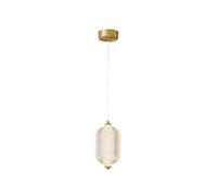 JQQJZLC Gold LED Modern Industrial 1/3 Lights Chandelier Copper Acrylic Creative Ceiling Pendant Light for Living Room Kitchen Restaurant Hotel Loft Aisle Corridor Hanging Lamp