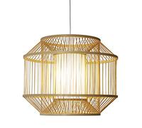 JQQJZLC Hand-Woven Rattan Art Pendant Light Southeast Asia Chandelier Rattan Hanging Light Lampshade Ceiling Lighting Fixture E27 Lantern Pendant Lamp, Restaurant Bedroom Living Room