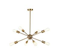 JQQJZLC Industrial Iron Satellite Light Lighting Chandelier Medieval Retro Loft Luminaire Chandelier Lighting Industrial Wrought Iron Semi-Embedded Ceiling Light for Living Room Dining H