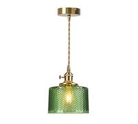 JQQJZLC Industrial Metal Hanging Chandelier Light Fixtures Green Glass Adjustable Pendant Lamp Ceiling Hanging Fixture for Restaurant Bar Lighting Made in China Produced in China