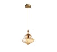 JQQJZLC Industrial Smoke Gray/Cognac Glass Pendant Light Modern Restaurant Bedside Creative Hanging Lamp Staircase Bedroom Bar Shop Gyro Chandelier Lamps Interesting Life (Smoke Gray C)