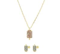 JQQJZLC jewellery necklaces and earrings set - geometry with zirconia 925 jewelry set, for women girls necklace pendant temperament and ear studs set jewelry