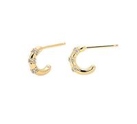 JQQJZLC jewellery Silver Earrings, Fine Jewelry 925 Sterling Silver Minimalist Bling Zircon Crystal Ear Stud for Wedding Engagement Party Gift Long Oorbellen jewelry
