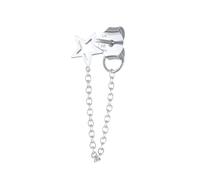 JQQJZLC jewellery Women Silver Earrings, Chain Stud Earrings Personality 925 Sterling Silver Back Hanging Stud Earrings Chain Dangle Brincos Women'S Jewelry A30 jewelry