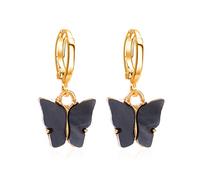JQQJZLC jewellery Women Silver Earrings, Cute Butterfly Drop Earrings For Women Navy Blue Fashion Animal Vintage Jewelry Acrylic Female Earring Pendientes Gifts For Girlfriend, Wife, Sister, Daughter,