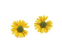 JQQJZLC jewellery Women Silver Earrings, Design Fashion Jewelry Sweet Love Colorful Small Daisy Flowers Earrings Female Shiny Simple Elegant Stud Earring For Woman Gifts For Girlfriend, Wife, Sister,