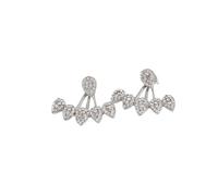 JQQJZLC jewellery Women Silver Earrings, Fashion Simulated Pearls Pendient Angel Wings Leaf Feather Flowers Stud Earrings For Women Wedding Jewelry Gifts For Girlfriend, Wife, Sister, Daughter, Mother