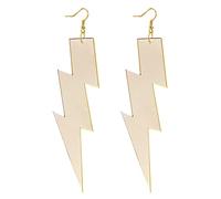 JQQJZLC jewellery Women Silver Earrings, Fluorescence Colorful Lightning Shape Women Long Drop Earrings Minimalist Punk Jewelry Bijoux For Party Gift Gifts For Girlfriend, Wife, Sister, Daughter,
