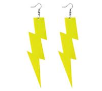 JQQJZLC jewellery Women Silver Earrings, Fluorescence Colorful Lightning Shape Women Long Drop Earrings Minimalist Punk Jewelry Bijoux For Party Gift Gifts For Girlfriend, Wife, Sister, Daughter,