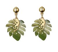 JQQJZLC jewellery Women Silver Earrings, Multiple Leave Leaf Shape Women Hoop Drop Earrings Acrylic Colorful Charming Hyperbole Hipster Holiday Beach Gifts For Girlfriend, Wife, Sister, Daughter,