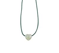 JQQJZLC jewelry Chunky Heart Pendant Healing Crystal Leather Cord Adjustable Choker Y2K Trendy Jewelry Gifts for Women Jewelry for girls