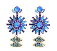 JQQJZLC jewelry for women Luxury Crystal Dangle For Women Accessories Big Long Pendant Designer Jewelry Wedding Party Holiday Boho Bijoux women's jewelry