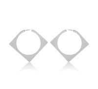 JQQJZLC jewelry for women Women Silver Earrings, Minimalist Square Hollow Ol Women Hoop Earrings Exquisited Trendy Hyperbole Big Unique Charming Brincos Gifts For Girlfriend, Wife, Sister, Daughter,