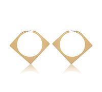 JQQJZLC jewelry for women Women Silver Earrings, Minimalist Square Hollow Ol Women Hoop Earrings Exquisited Trendy Hyperbole Big Unique Charming Brincos Gifts For Girlfriend, Wife, Sister, Daughter,