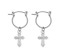 JQQJZLC jewelry for women Women Silver Earrings, Romantic Flower Hoop Earrings Gold Silver Color Alloy Metal Cute Women Charm Jewelry Bijoux For Engagement Gift Gifts For Girlfriend, Wife, Sister,