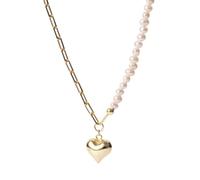 JQQJZLC jewelry heart pendant pearl chain necklace for women light jewelry accessories Made in China jewelry