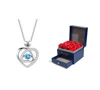 JQQJZLC jewelry Jewelry/Necklaces Exquisite Clavicle Pendant Necklaces,The Center Gem Adopts Technology, Be Rotated 180 Degrees, Necklaces for Women Women's Pendants jewelry