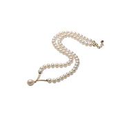 JQQJZLC jewelry Necklaces Pearl Necklace Freshwater White Round Full Bead Women Fashion Drop Shaped Jewelry Clavicle Chain Women's Pendants jewelry