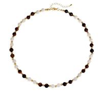 JQQJZLC jewelry Tiger Eye Gemstone Pearl Bead for Women, Boho Statement Prom Jewelry Gift Jewelry for girls