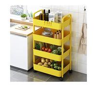 JQQJZLC Kitchen Storage Cabinets Plastic Trolley Rack Kitchen Thickened Multi-layer Floor Fruit and Vegetable Rack Finishing Rack Narrow Slit Mobile Storage Rack Kitchen Shelves (Color : Grey, Size :