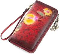 JQQJZLC Ladies Wallet Casual Long Wallet Ladies Clutch Wallet Wallet Embossed Zipper Bag (Color : B, Size : 19 * 2 * 10m)